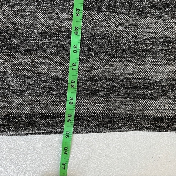 Lou & Grey Dress Striped Knit Gray Blouson Waist Long Sleeve Size Small - Picture 3 of 9